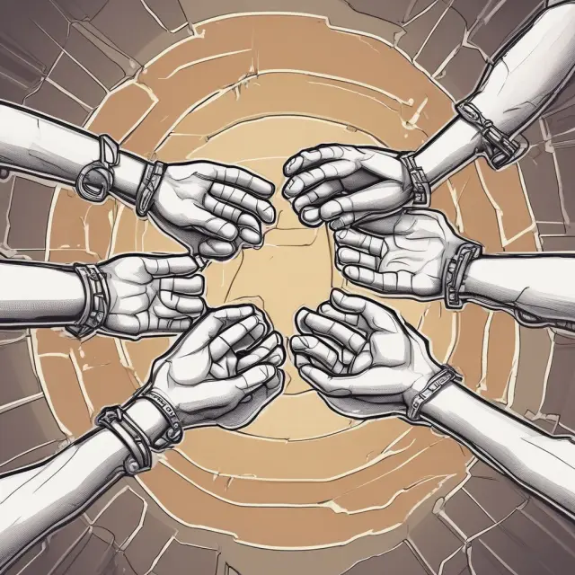 Decentralized exchange of atomic swaps between two interlinked blockchains, symbolizing the history and impact of this groundbreaking technology