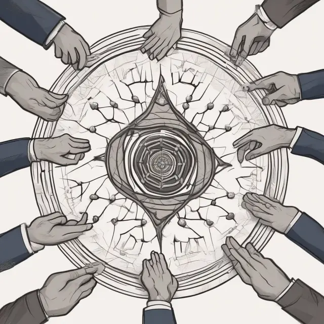 Two hands exchanging Bitcoin and Litecoin within an atomic swap, symbolizing secure, decentralized cryptocurrency exchange