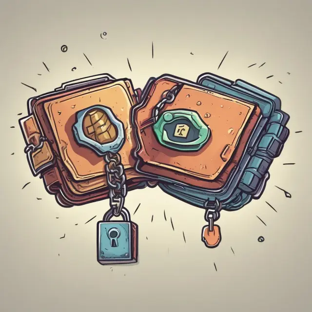 Secure atomic swap image showing handshake between keys in shielded wallets with lockboxes for added security.