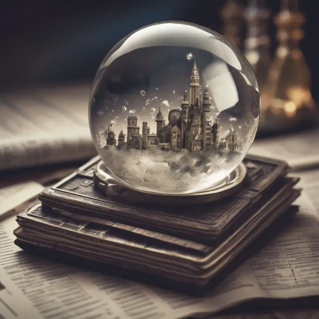 Mystical calculator with a crystal ball showing Average True Range (ATR) value