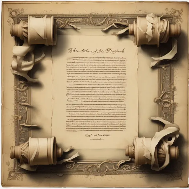 An ancient scroll symbolizes the legal power of attorney, with trust and responsibility forming a network between a principal and their attorney-in-fact