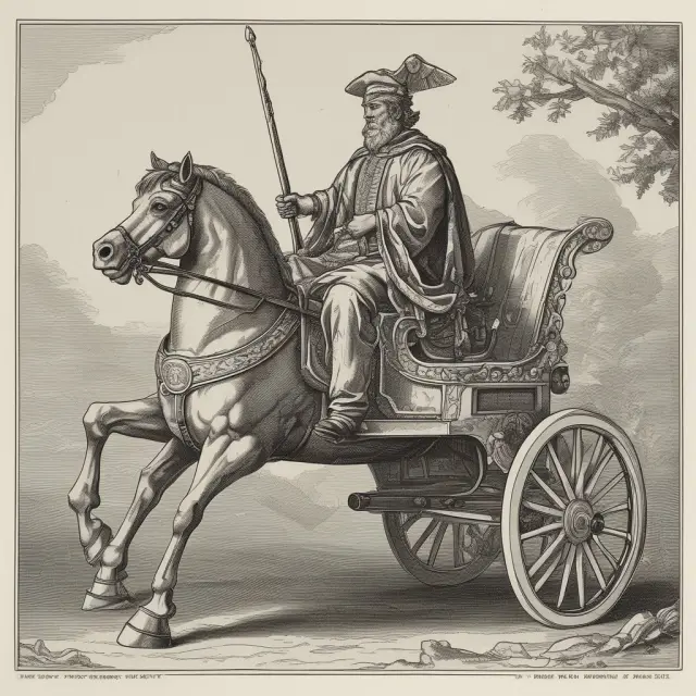 An image of a trustworthy friend or family member handing the reins of a powerful chariot to a principal, symbolizing an attorney-in-fact exercising granted powers