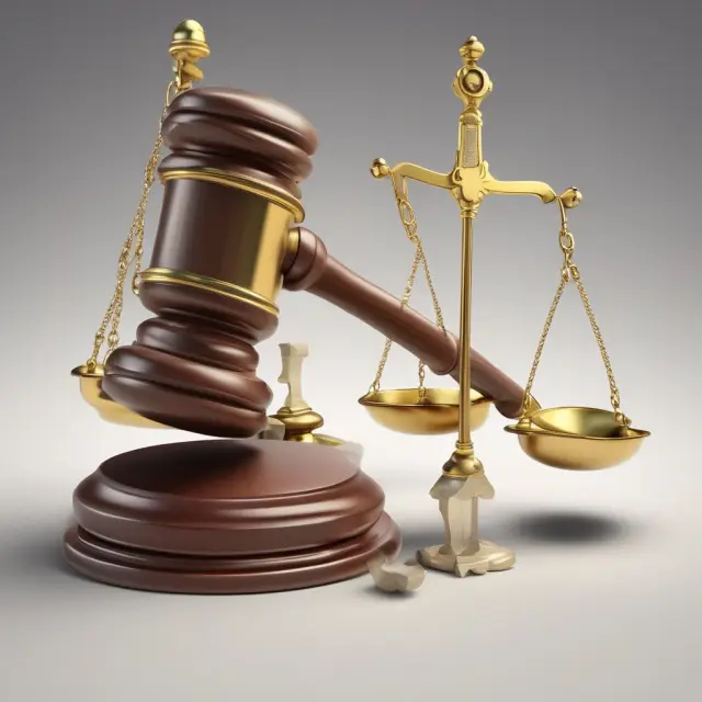 Auction market with gavel striking balance, symbolizing fair price discovery & competition