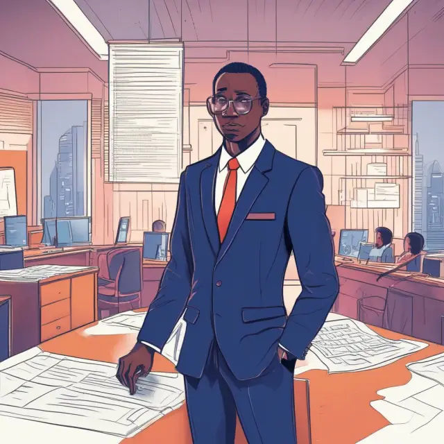 An audit committee member, depicted as a sentinel standing tall, safeguards financial transparency, maintaining corporate governance.