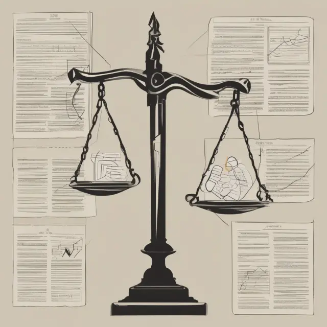 An unbalanced scale with a gold coin representing financial truth, while fraudulent activities tip it towards deception, emphasizing the importance of accurate financial statements