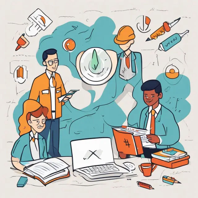 Auditors holding various tools - a book for education, a balance for experience, a certificate for licensure, and a magnifying glass for diligence