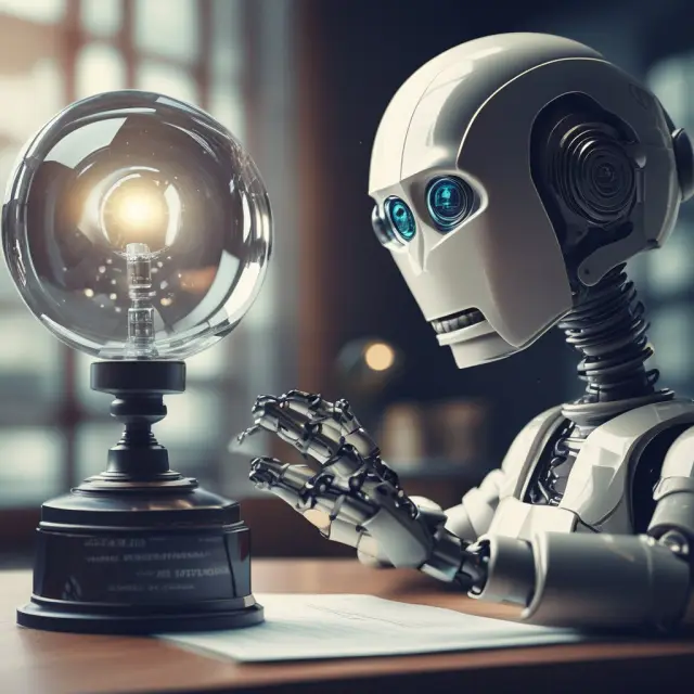 An auditor robot using data analytics tools and a crystal ball to assess financial records and predict future trends