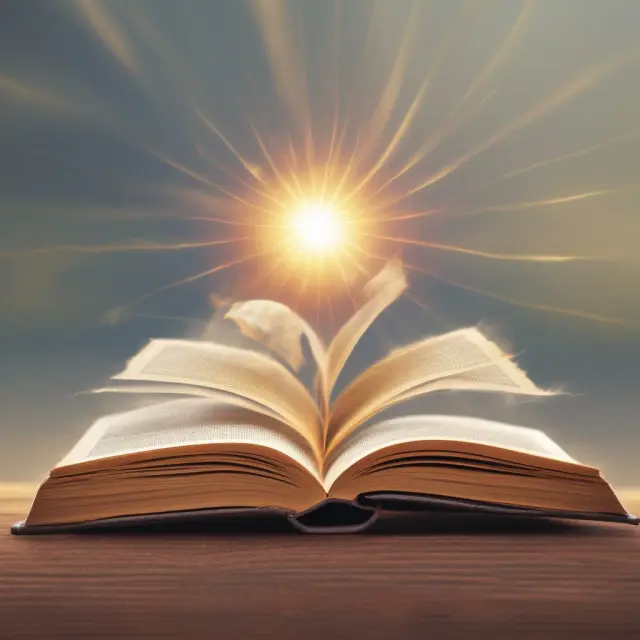 A sun shining on an open book symbolizing a clean audit report in accordance with GAAP