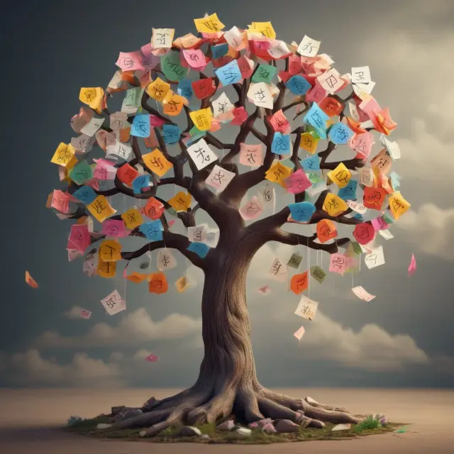 A tree laden with various financial products, each representing an augmented offering blooming amidst opportunities