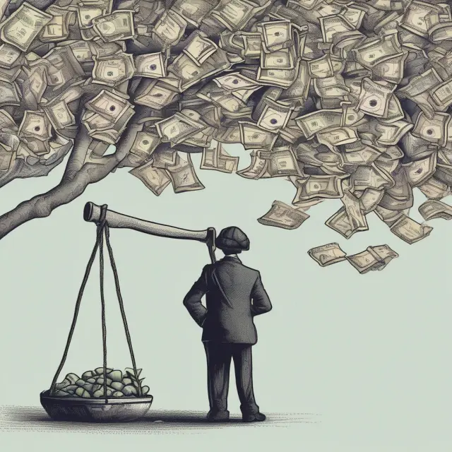 Image of scales representing government finances, with one side tipped towards debt and the other implementing austerity measures