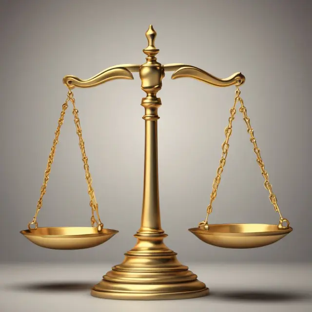 A golden scale with three pans representing revenue generation (higher taxes, debt financing), spending cuts, and tax reforms.