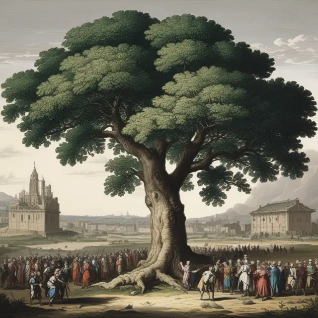 Historical illustration of European states as giants practicing autarkic policies during the mercantilist period.