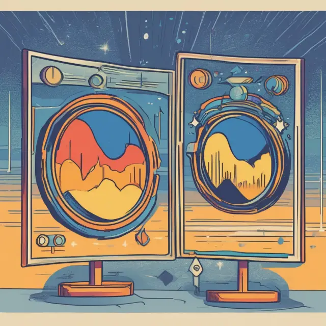 An image of a mirror reflecting the past and present prices of a financial instrument, symbolizing the concept of autocorrelation in finance