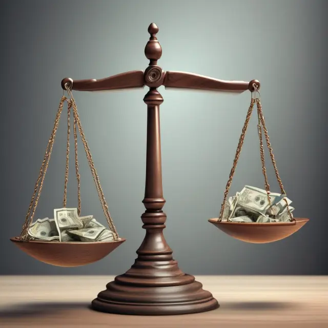A set of scales tilting to represent taxpayers during recessions, illustrating the role of automatic stabilizers.