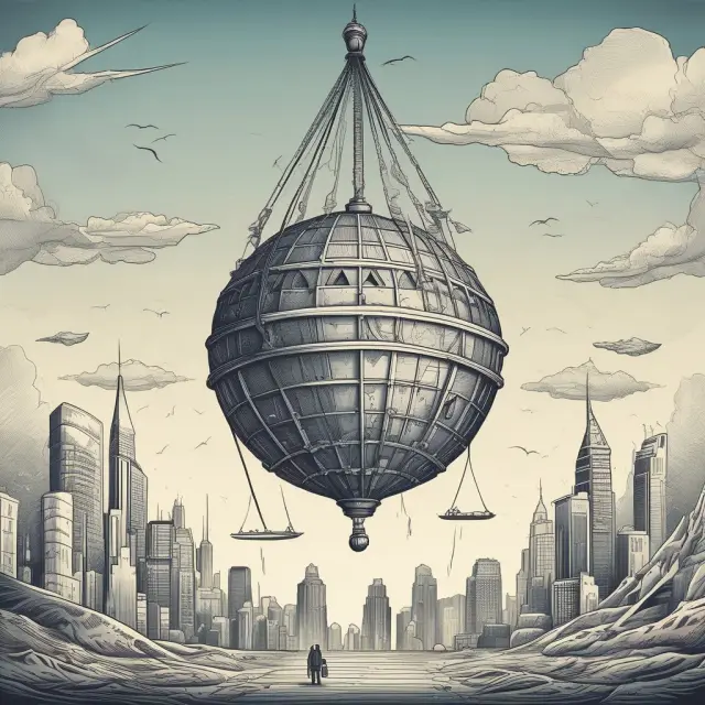 A pendulum representing the economy