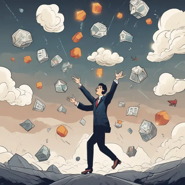 Person juggling essential expenses during economic downturn - symbolizing resilience and effective management