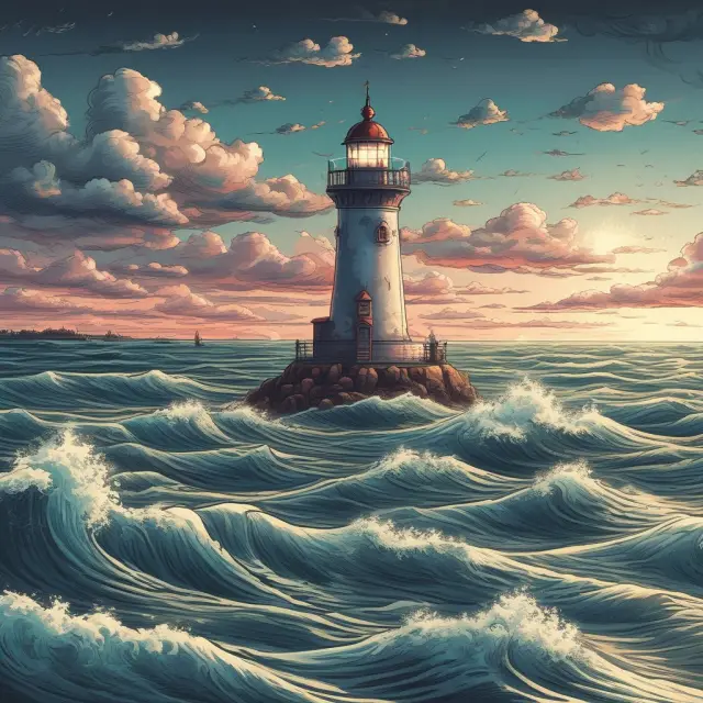 An institutional investor navigates a sea of transactions, with a lighthouse representing the available balance guiding them towards safe harbor