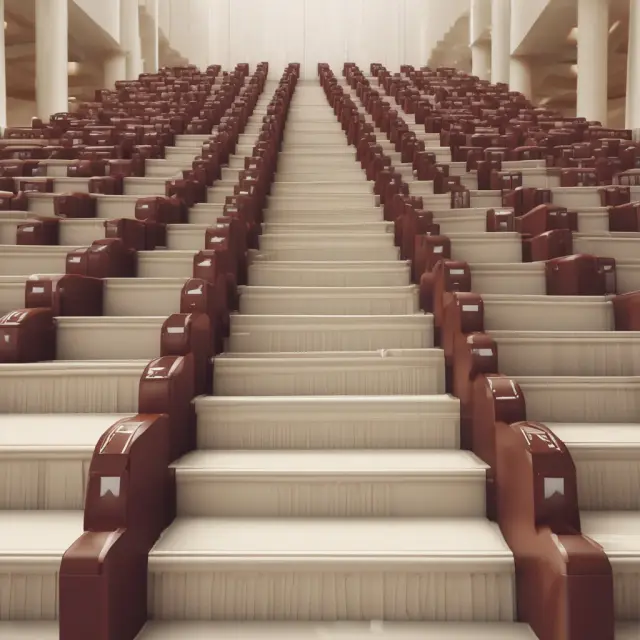 A visualization of hotel room keys forming a staircase, symbolizing the incremental increase in Average Daily Rate (ADR) leading to financial success