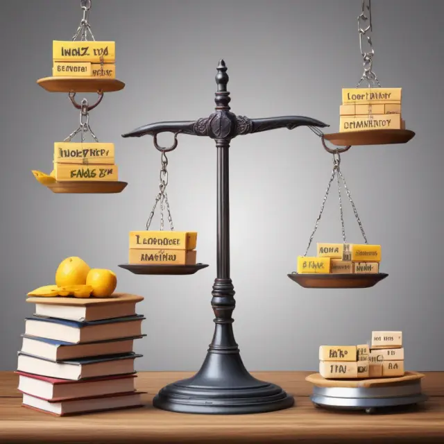 Scales represent average inventory, inventory turnover ratio, stockouts, and service level maintaining equilibrium to optimize inventory management.
