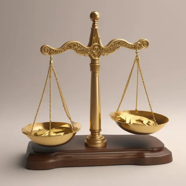 Golden scale weighing monthly loan balances; depicting average outstanding balance
