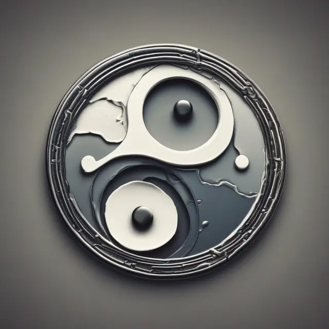 Two interconnected yin-yang scales symbolizing Average Collection Period (ACP) and Cash Conversion Cycle (CCC), reflecting a company
