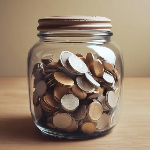 A glass jar filled with memories representing investments: recent memories disappear first