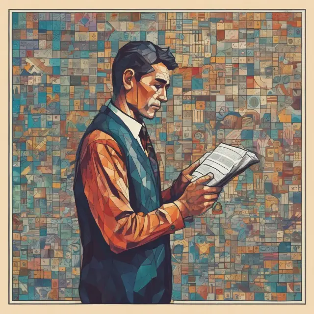 An investor carefully choosing individual shares from various lot mosaics, optimizing their tax strategy based on the cost basis and holding period of each.