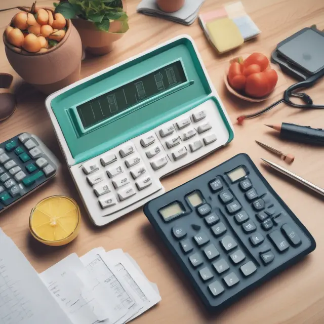 Digital scale displaying the average cost method calculation: Total cost $491,000 and total items 16,000 resulting in an average cost of $30.07 per unit.