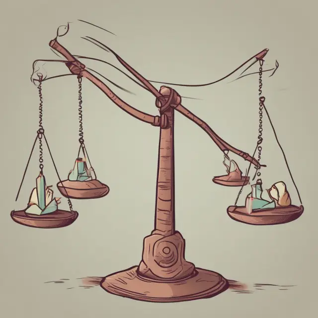 An unstable see-saw with volume bars illustrating inconsistencies and limitations of using ADTV for financial analysis.