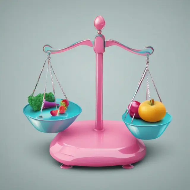 Two sets of scales, each holding a brand label, representing their average selling prices in competition