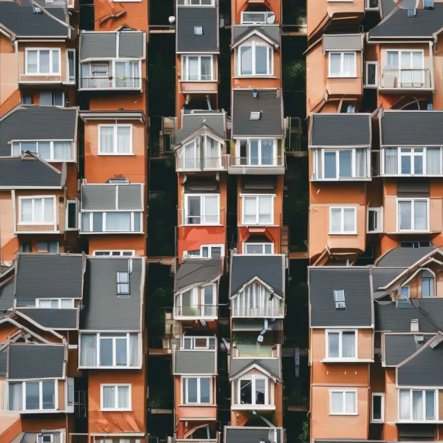 See-saw illustrating the balance between increasing and decreasing average selling prices in real estate