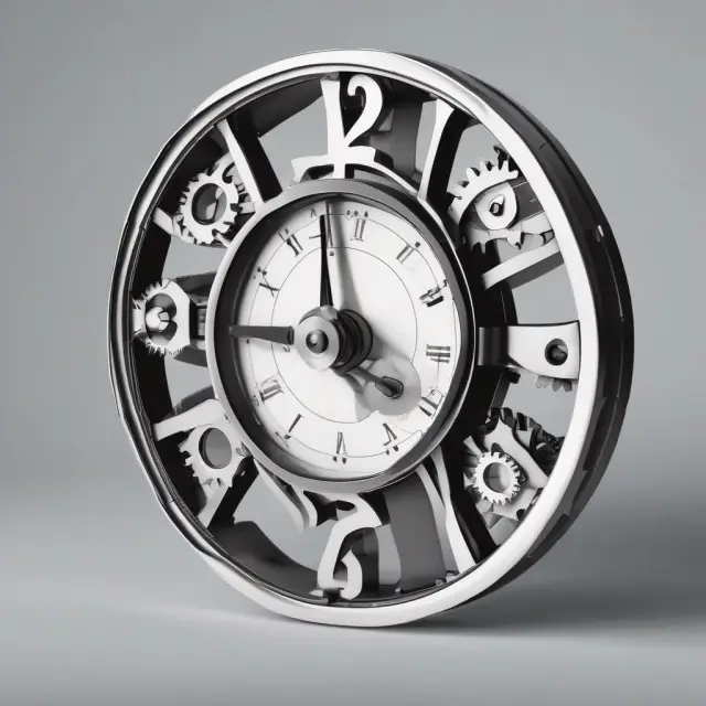 Clock with adaptive gears illustrating the adaptability of backflush costing for businesses with short production cycles
