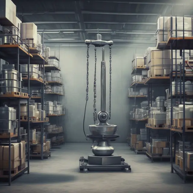 Balanced scales represent backflush costing; industrial gears symbolize manufacturing changes; inscription reads 