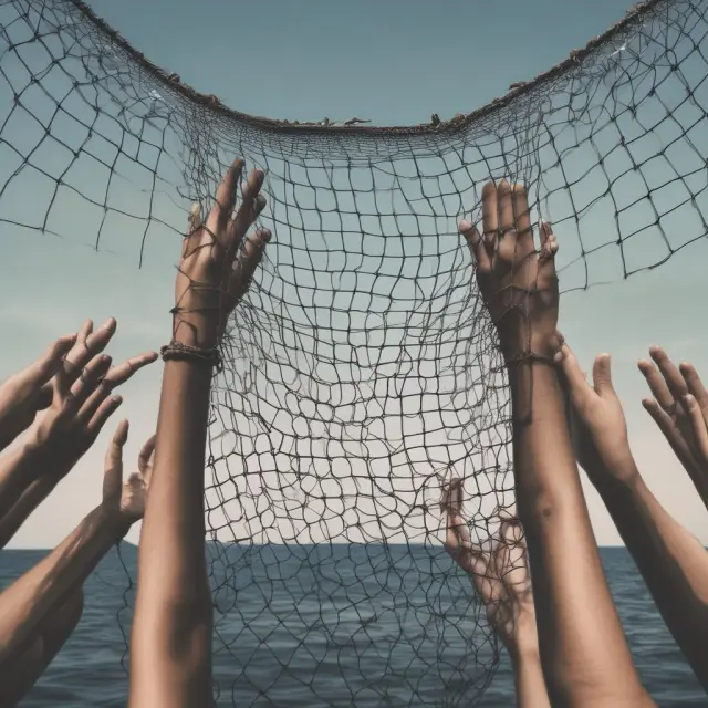An intricate network of hands forming a protective shield for an equity placement, symbolizing the role and importance of a back stop in securing capital.