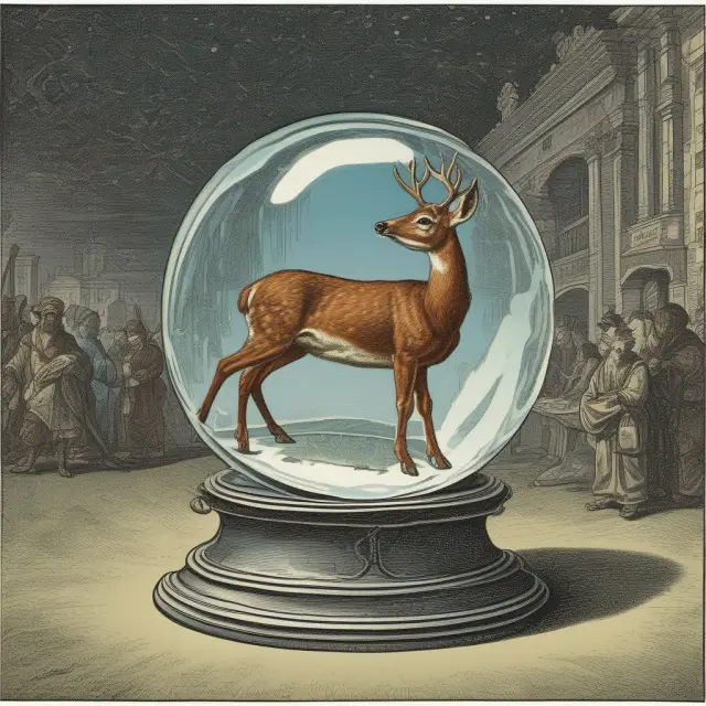 A market condition gazing into a crystal ball, symbolizing the intrigue and complexities of backwardation in finance