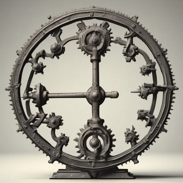 An old-fashioned scale weighs the pros and cons of backward (supply chain) and forward (distribution) integration in business strategies