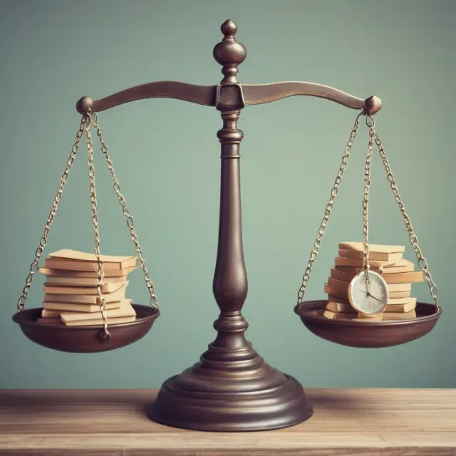 Two sets of scales, one labeled 