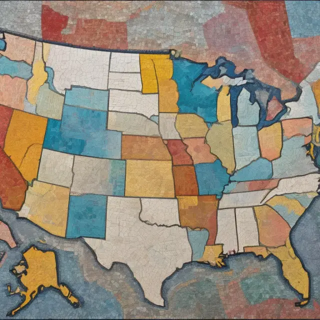 Map illustrating varying bail bond systems across different US states