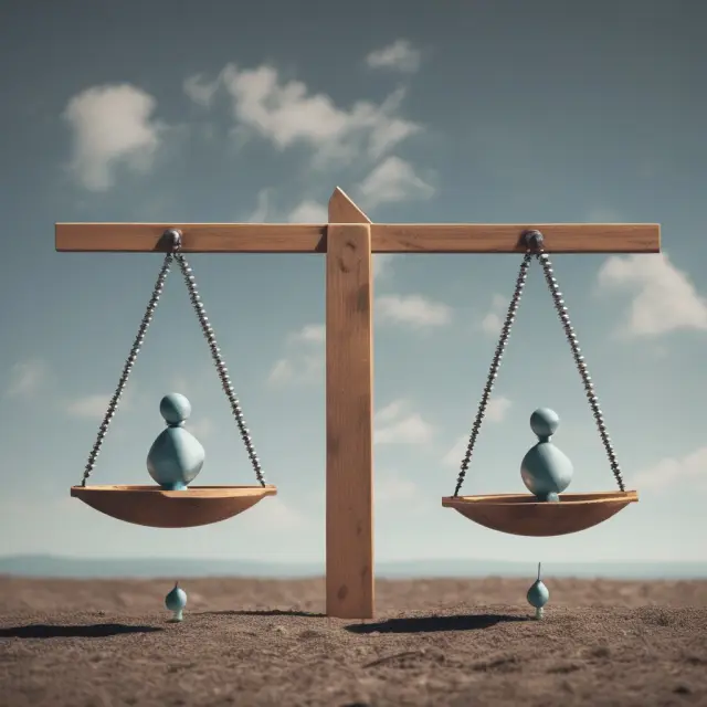 An image of two pendulums swinging in opposite directions on a seesaw, representing the contrasting investment strategies of capital preservation and growth