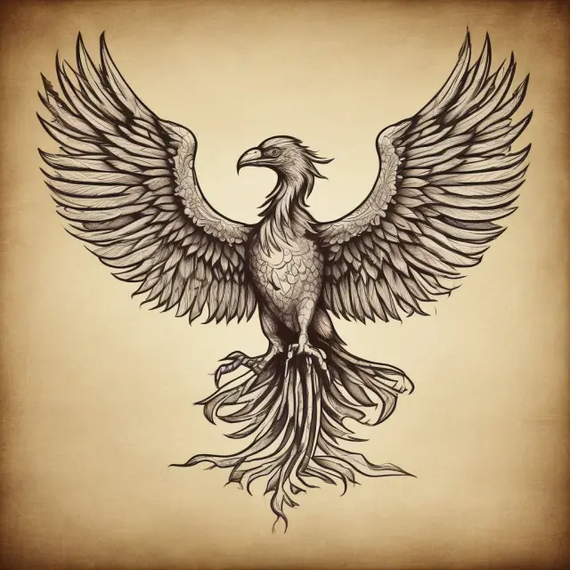 Phoenix emerging from scrolls, representing the development and growth of Balanced Scorecards in business