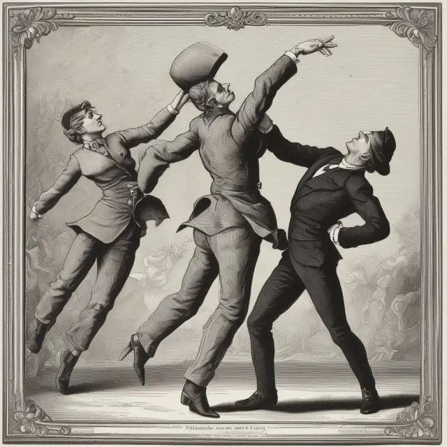 An elegant ballet performance with assets and liabilities dancing around the stage. Retained earnings and treasury stock join the dance, shaping the balance sheet.