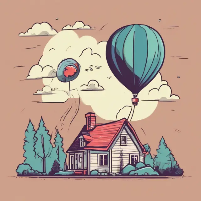 Balloon payment loan with a ticking time bomb representing financial instability and the potential for losing collateral