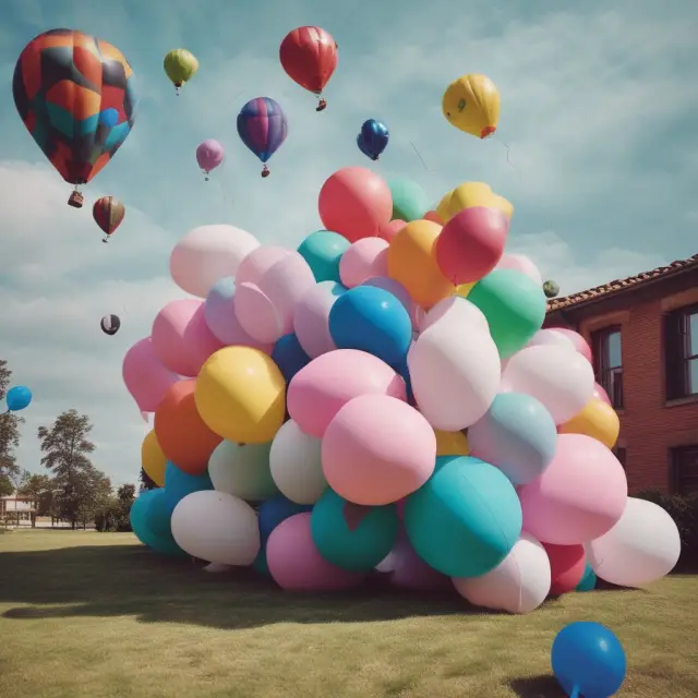 An image of balloons filling up with money, illustrating the concept of increasing debt during a balloon loan term