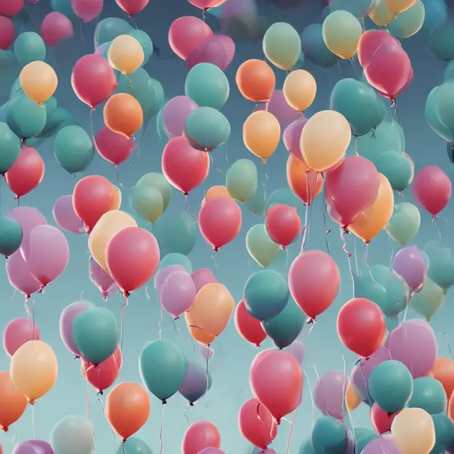Visualization of a red amortized mortgage balloon and a blue balloon loan balloon with different sizes based on monthly payments, ultimately leading to contrasting balloon payment sizes