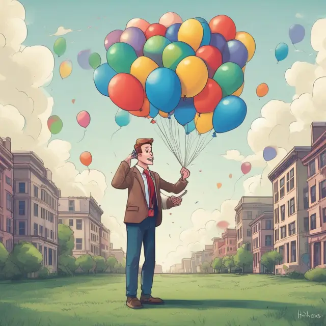 An institutional investor weighs the benefits and risks of balloon loans on a set of balances scales