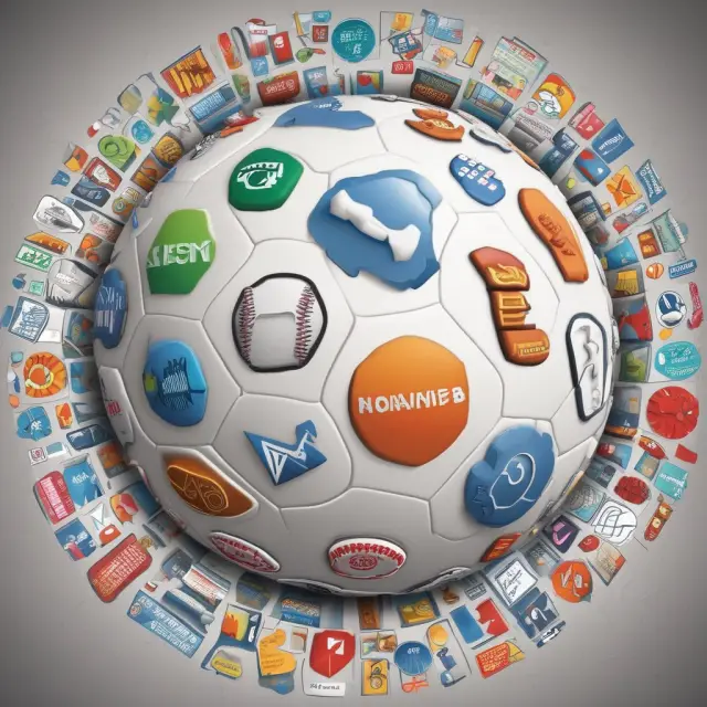 A red ball symbolizing ballpark figures rolls through various industry sectors: real estate, marketing, manufacturing, construction, and finance