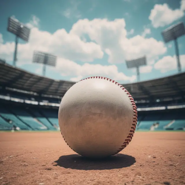 Ball inside a baseball stadium representing a ballpark figure - a rough estimate