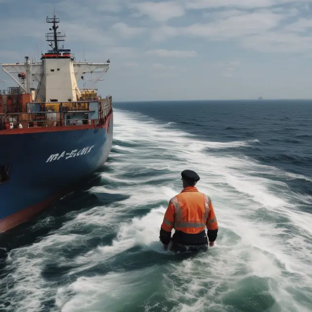 A skilled sailor maneuvers a ship through the choppy waters of the Baltic Dry Index, using compass and charts to predict economic trends based on commodity shipping prices