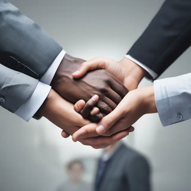 Two hands representing banks and insurance companies shaking on a partnership deal