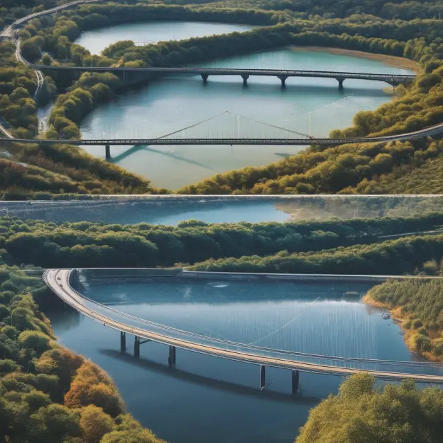 Visual comparison of BBSW and LIBOR as flowing rivers representing their respective influences on interest rates and financial markets